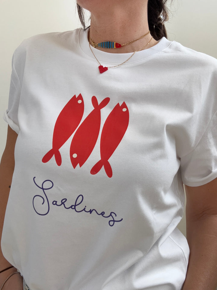 TSHIRT RED SARDINES BIANCA