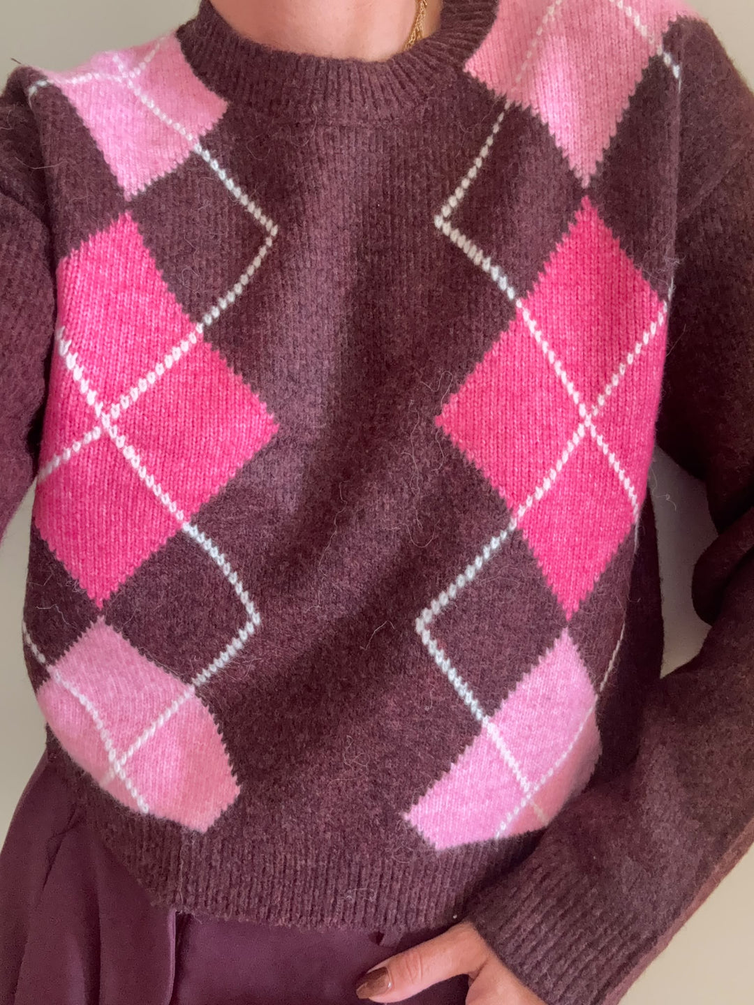 PULL ARIANNA ROMBI VINO