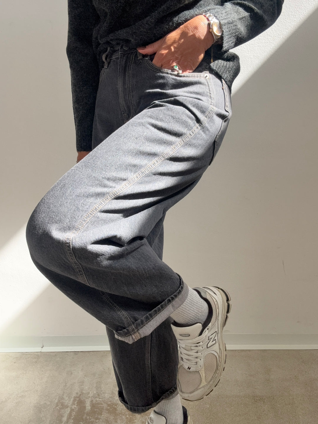 DENIM BARREL ZOE GRIGIO