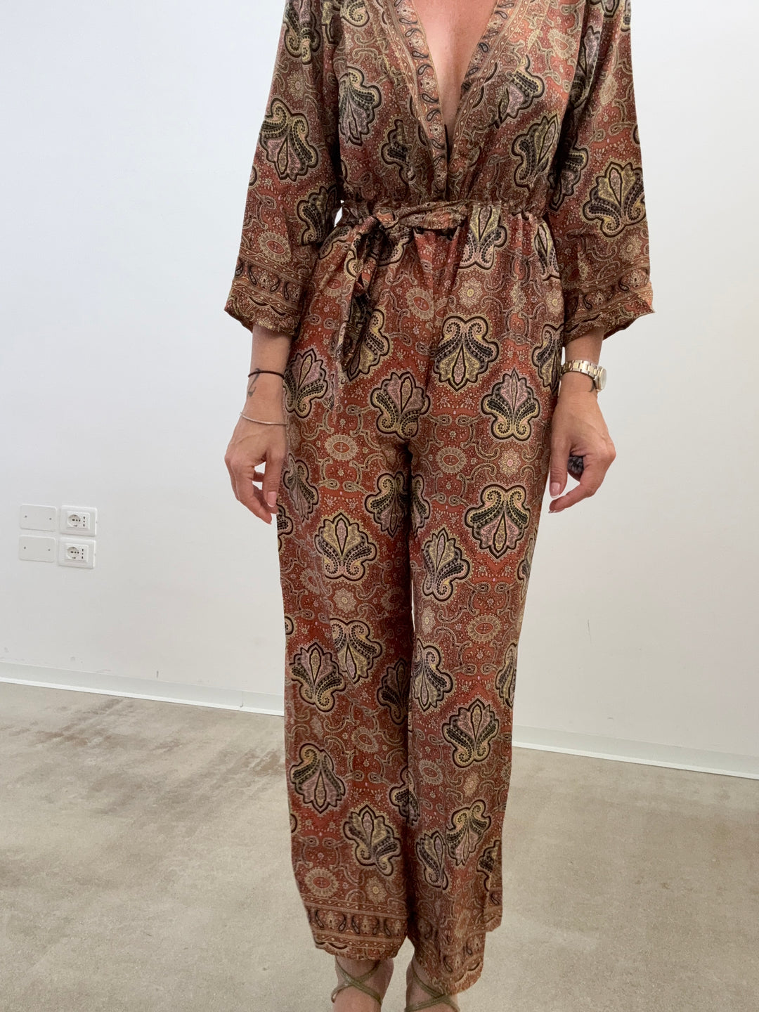 JUMPSUIT DELHI BRUCIATO/NERO