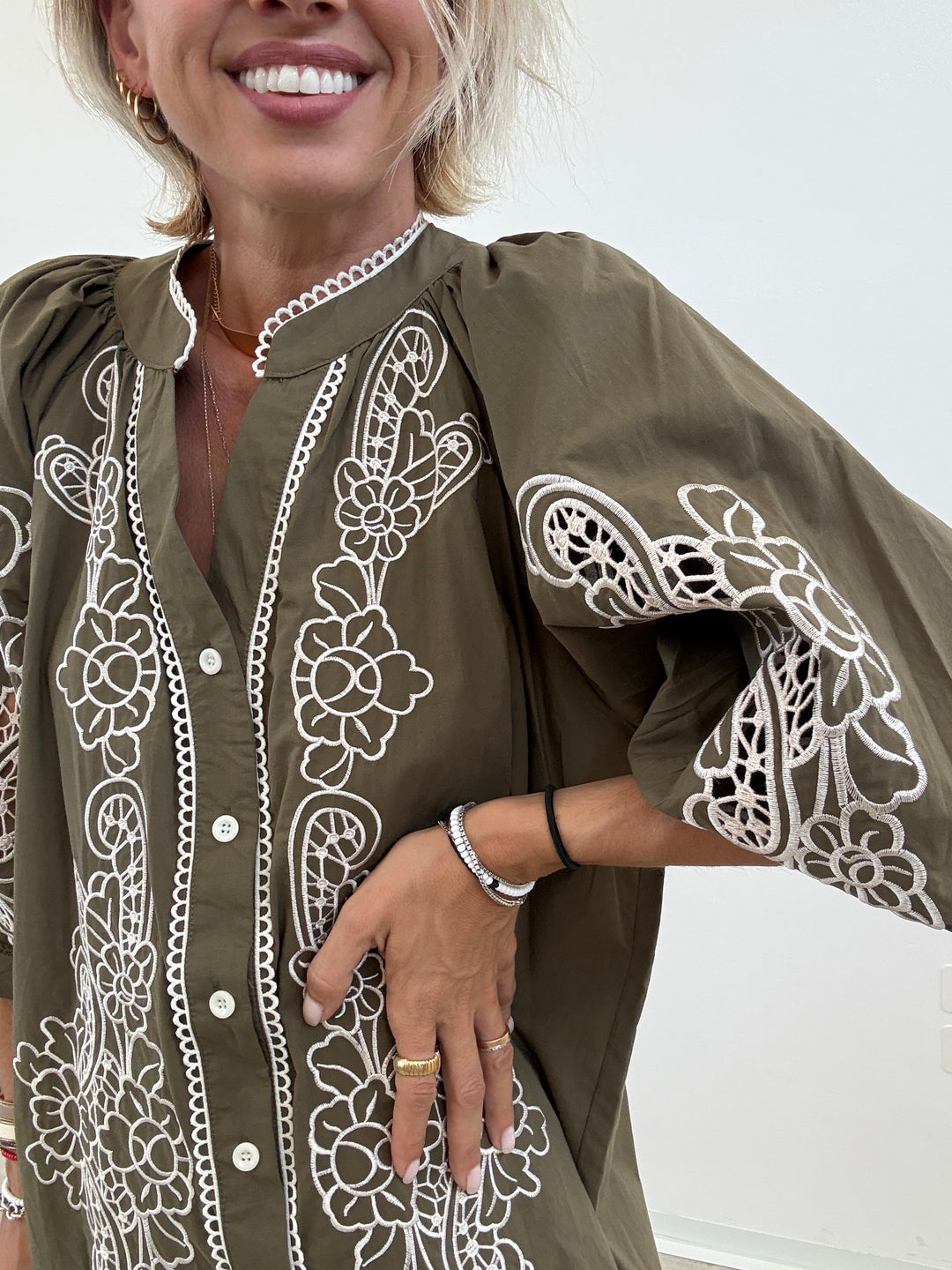CAMICIA LUISA RICAMO MILI