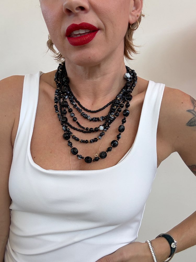 COLLANA PIETRE NERE;COLLANA PIETRE NERE;COLLANA PIETRE NERE;COLLANA PIETRE NERE;COLLANA PIETRE NERE