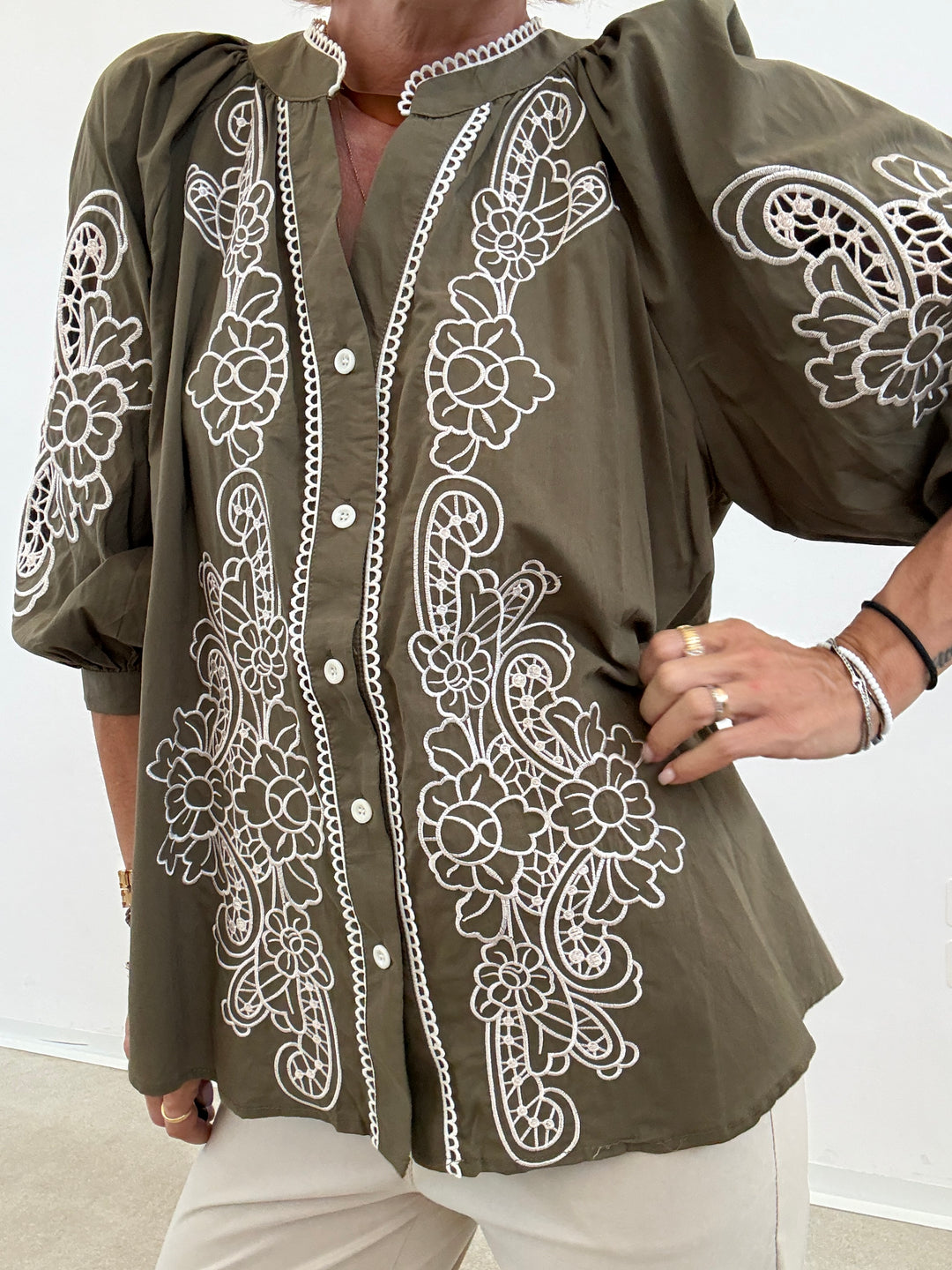 CAMICIA LUISA RICAMO MILI