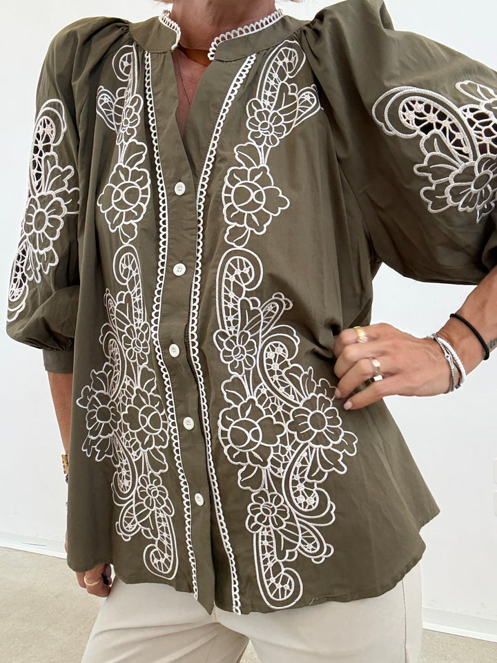 CAMICIA LUISA RICAMO MILI
