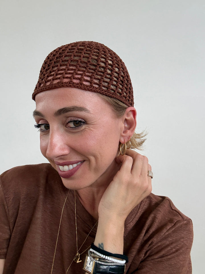CAPPELLO UNCINETTO CIOCCOLATO