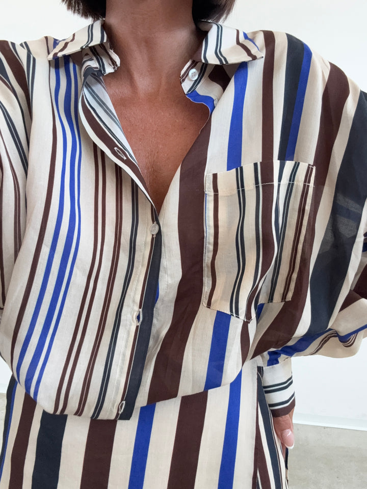 CAMICIA RIGHE MIX MORO