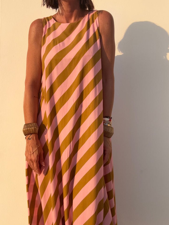 ABITO RIGONI ROSA/OLIVA