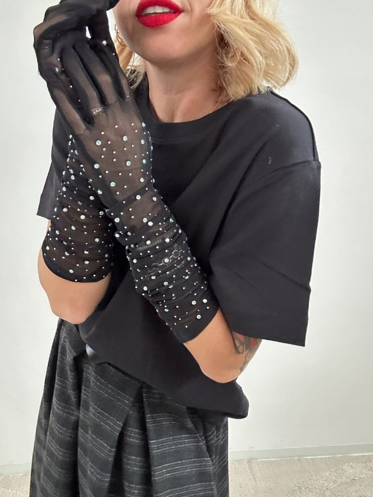 GUANTI TULLE STRASS NERO;GUANTI TULLE STRASS NERO;GUANTI TULLE STRASS NERO;GUANTI TULLE STRASS NERO;GUANTI TULLE STRASS NERO