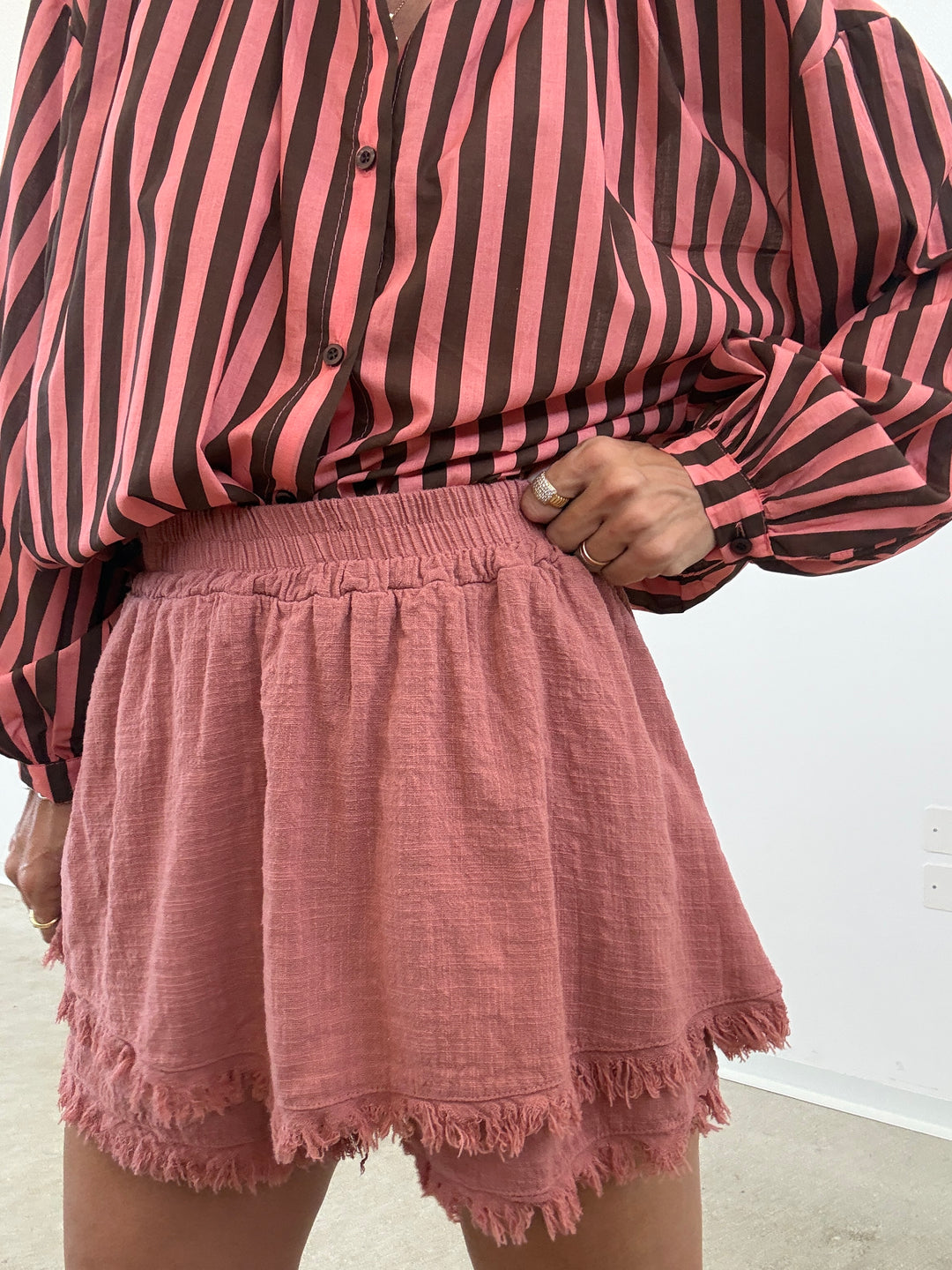 SHORTS GARZA OLD ROSE
