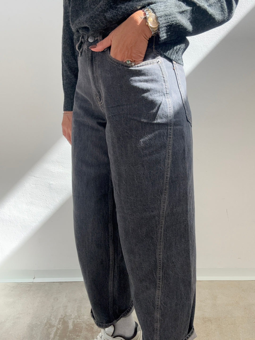DENIM BARREL ZOE GRIGIO