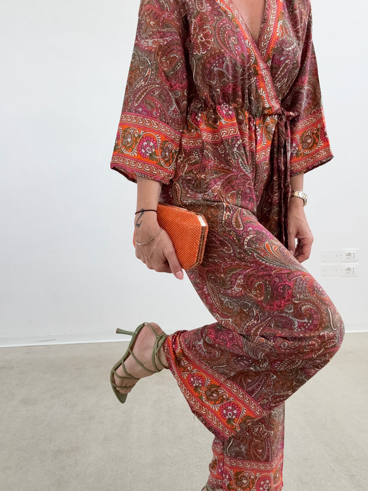 JUMPSUIT DELHI PINK/ORANGE