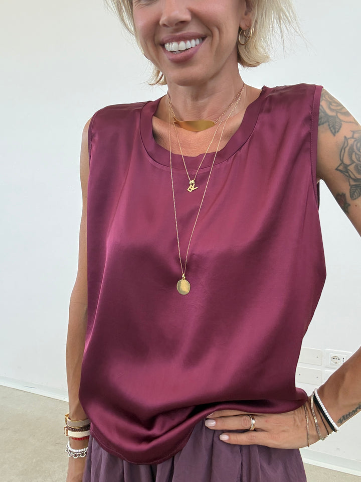 CANOTTA SATIN BORGOGNA