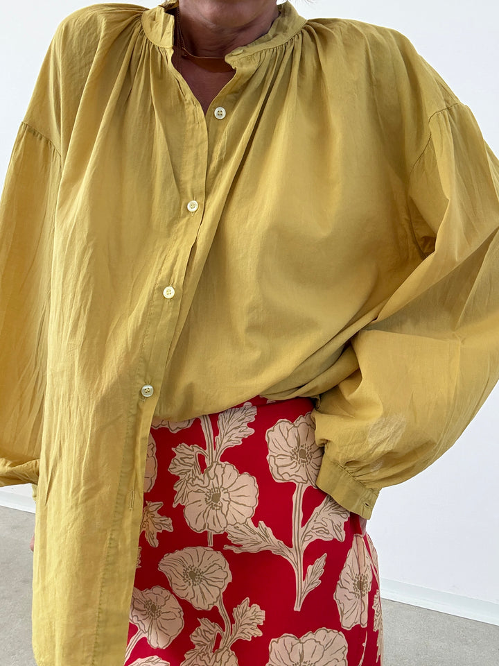 MINIGONNA PAREO POIS FIORI ROSSO