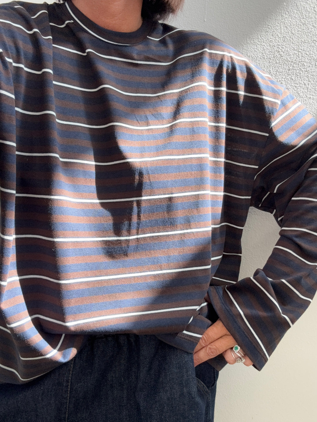 TSHIRT MARINA RIGA BLU/CIOCCO