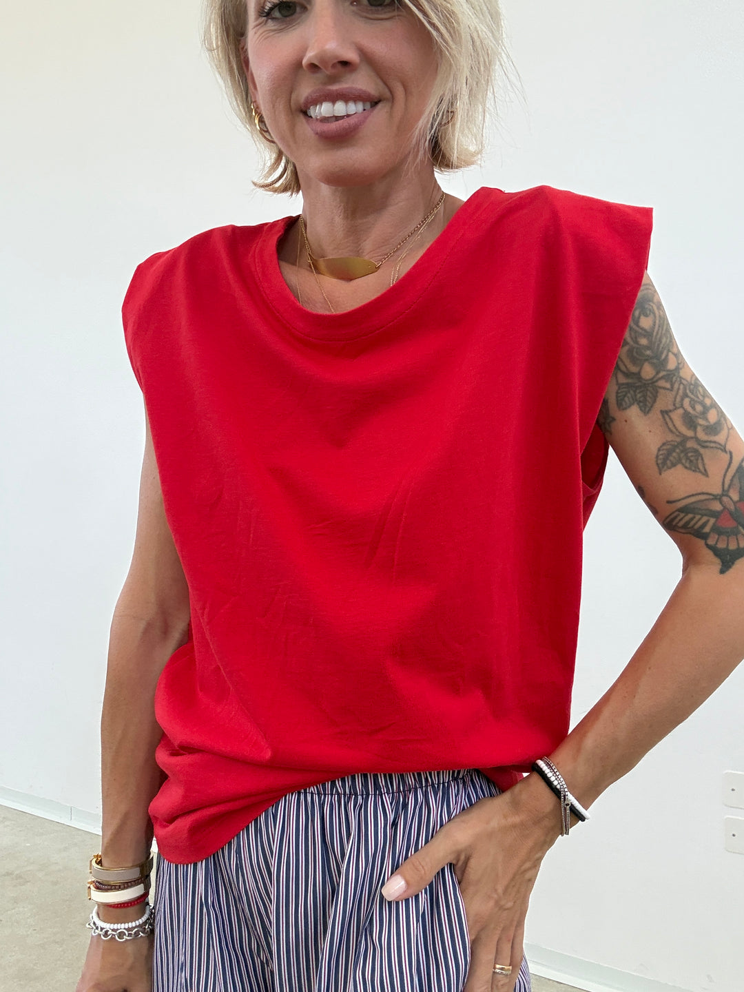 PANTALONE PALOMA RIGA ROSSO/BLU