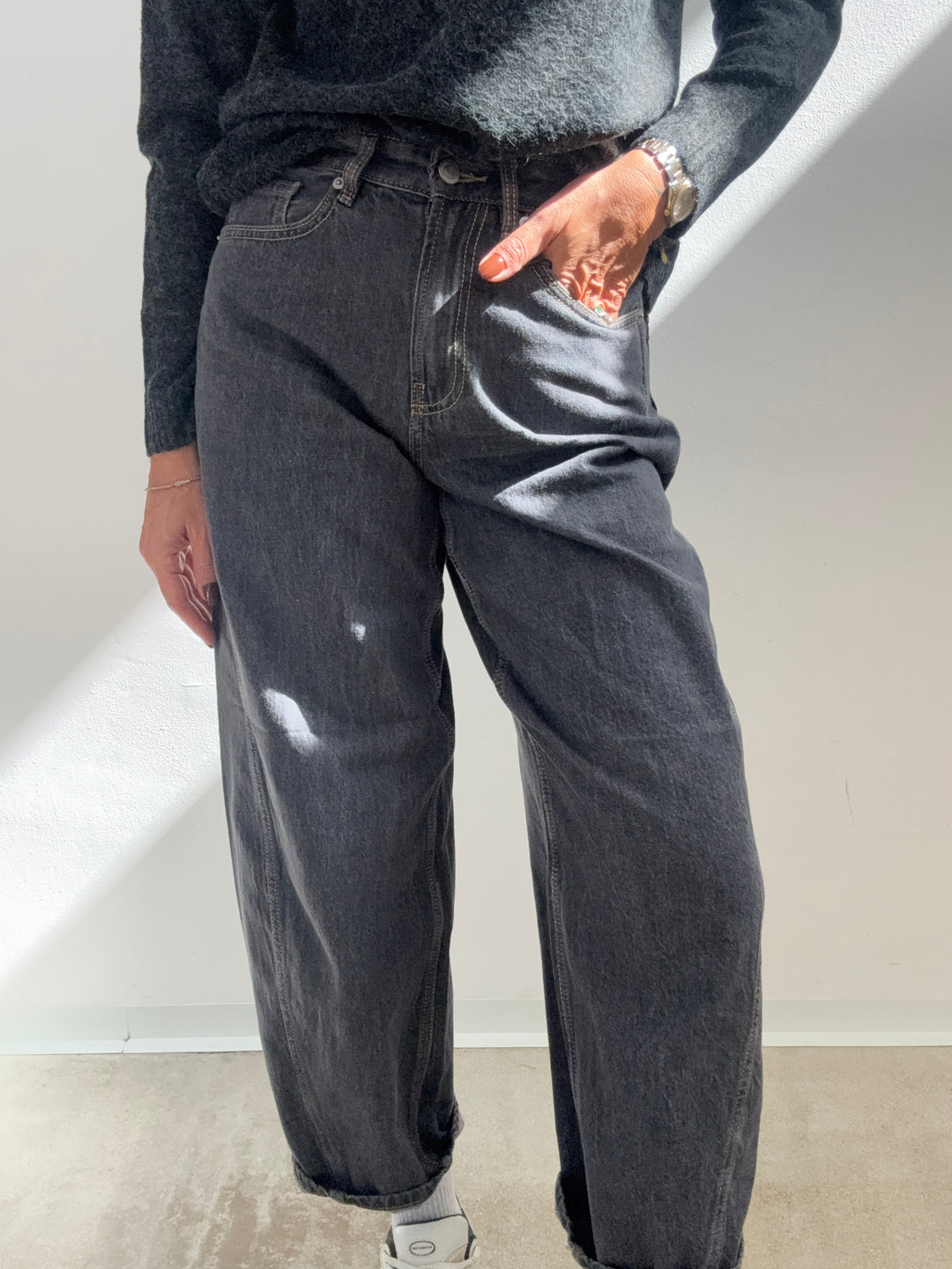 DENIM BARREL ZOE GRIGIO