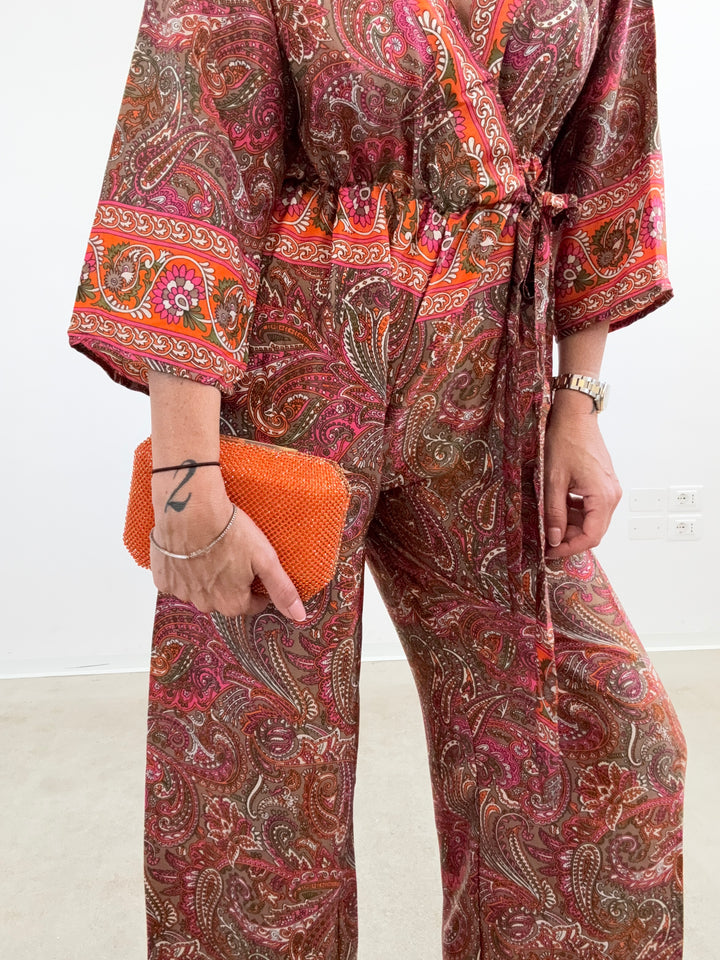 JUMPSUIT DELHI PINK/ORANGE