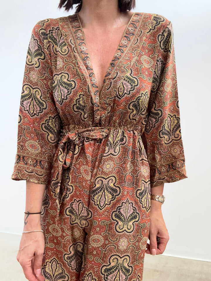 JUMPSUIT DELHI BRUCIATO/NERO