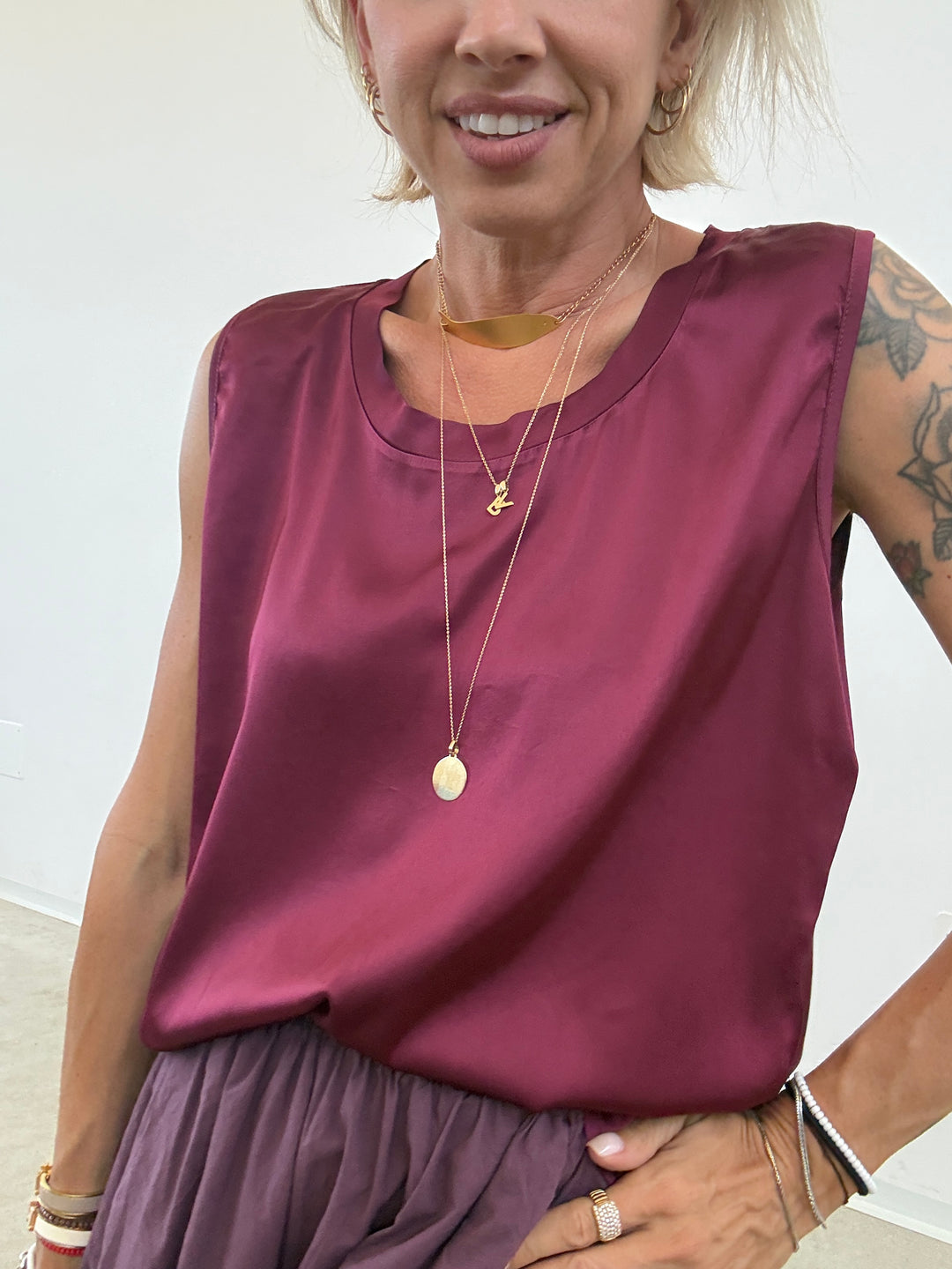 CANOTTA SATIN BORGOGNA