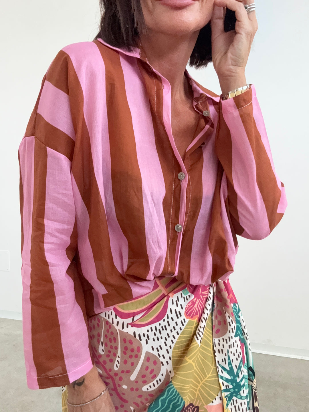 CAMICIA COLLETTO RIGA ROSA/RUST