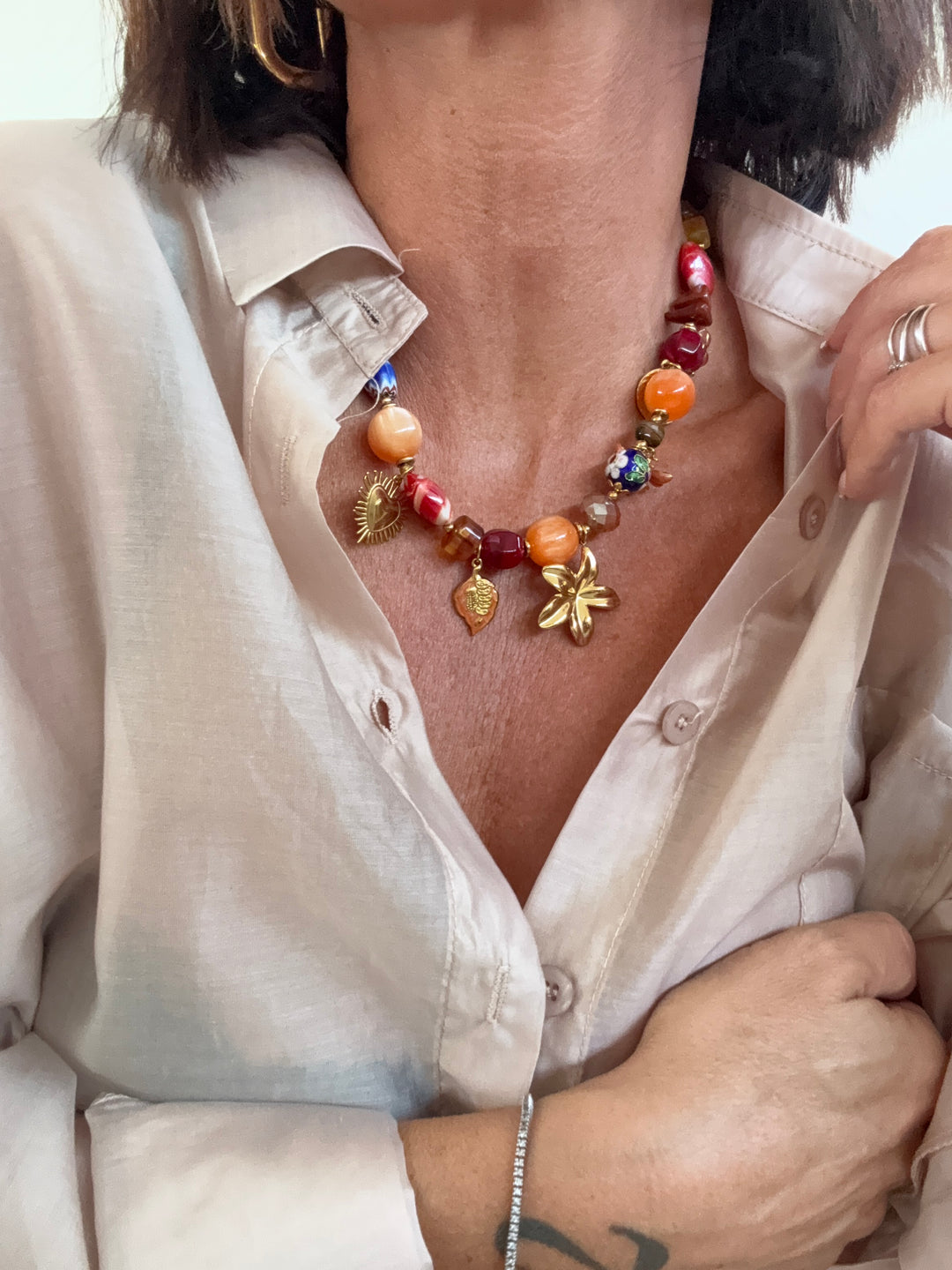 COLLANA PIETRE MULTICOLOR