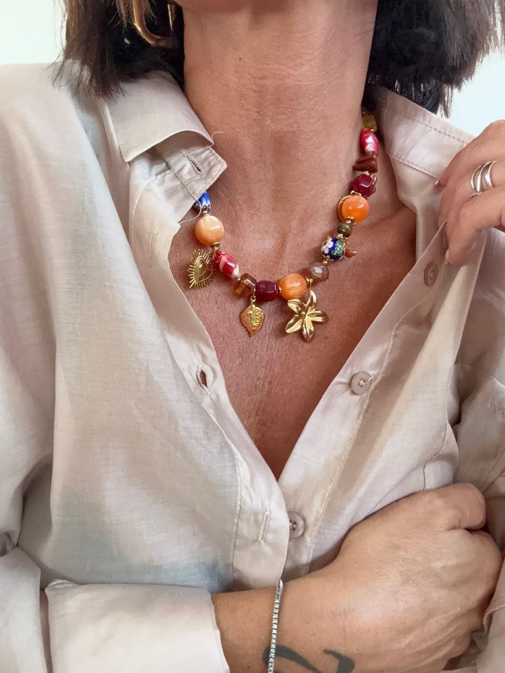 COLLANA PIETRE MULTICOLOR