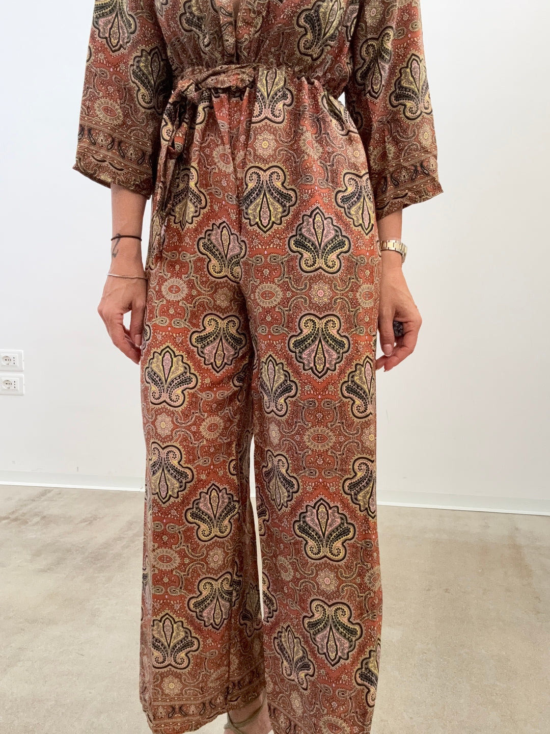 JUMPSUIT DELHI BRUCIATO/NERO