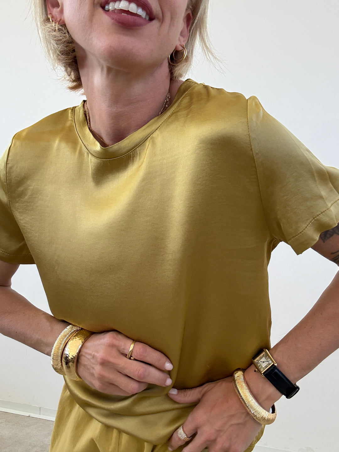 TSHIRT BETTA SATIN OLIO