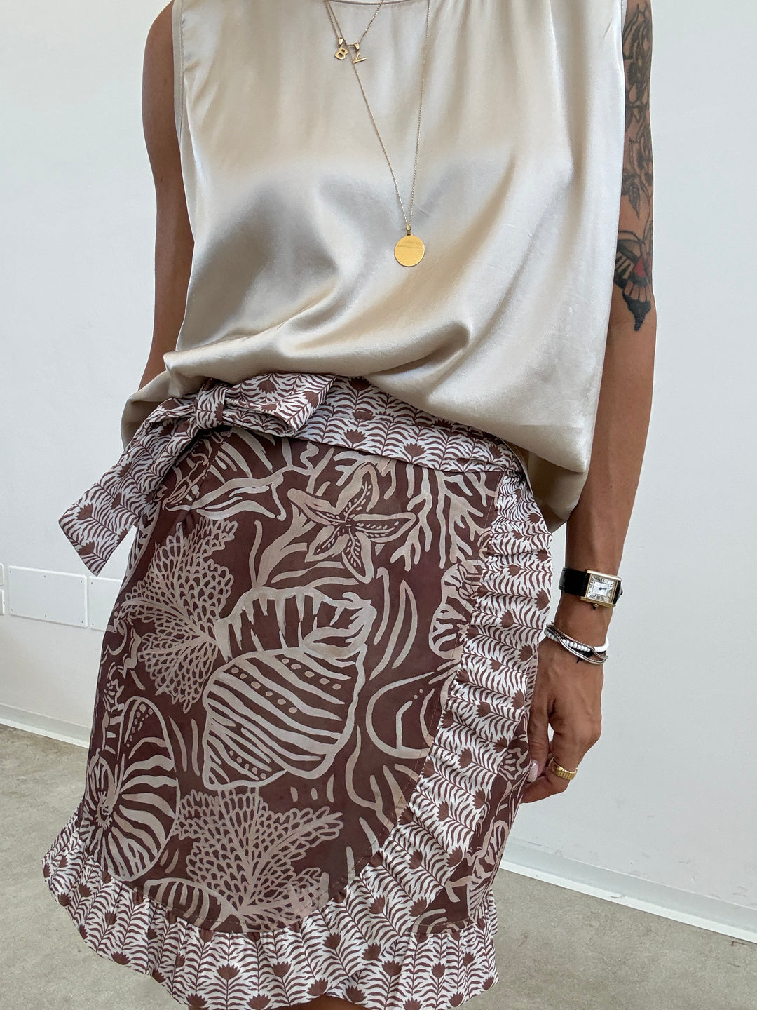 MINIGONNA PAREO CONCHIGLIE BEIGE