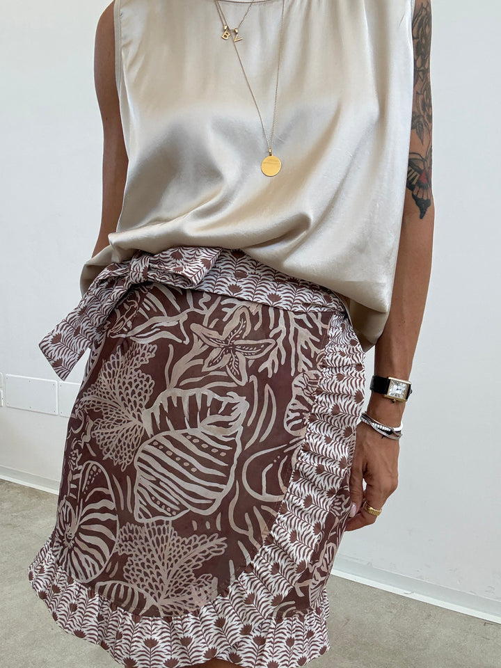 MINIGONNA PAREO CONCHIGLIE BEIGE