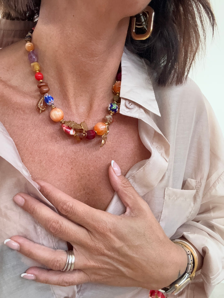 COLLANA PIETRE MULTICOLOR