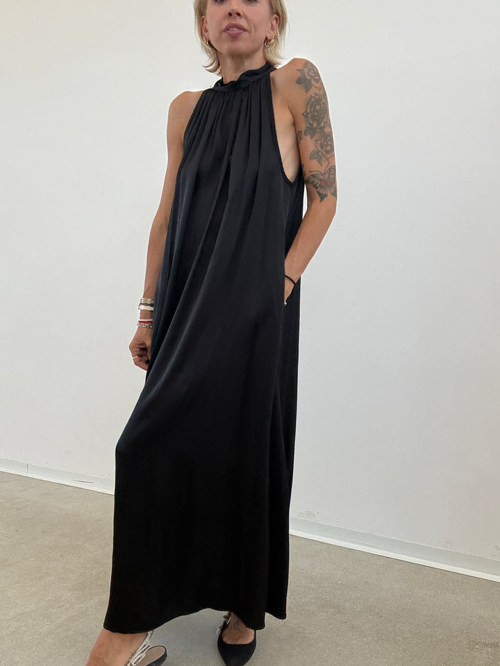 ABITO GINNY SATIN NERO