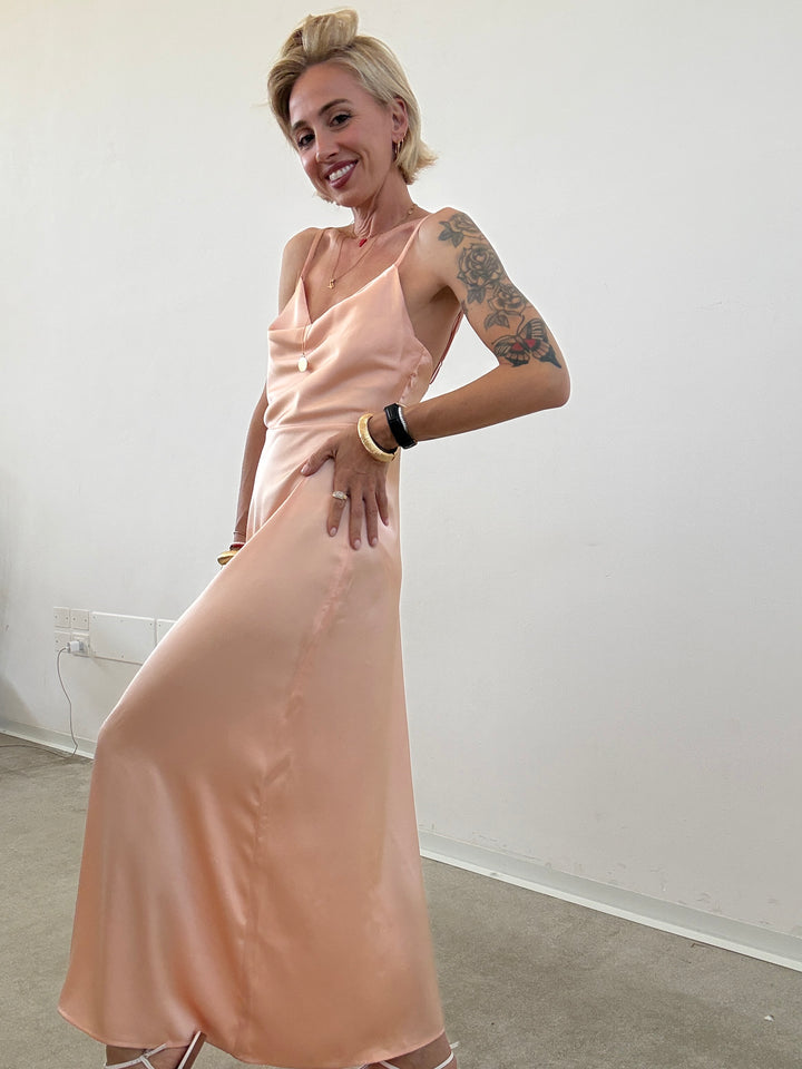 ABITO VANINA SATIN PESCA