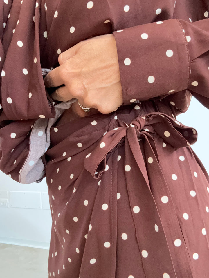 CAMICIA POIS MARRONE