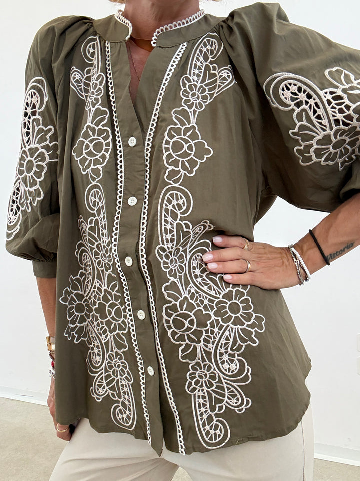CAMICIA LUISA RICAMO MILI