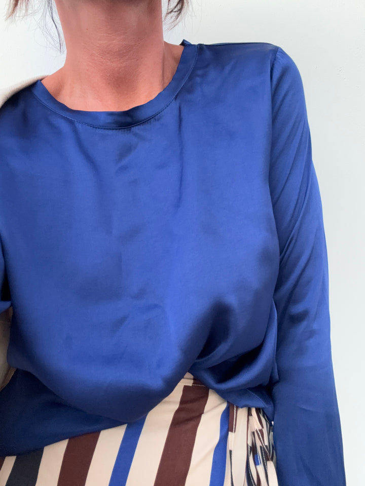 TSHIRT SATIN M/LUNGA BLUETTE