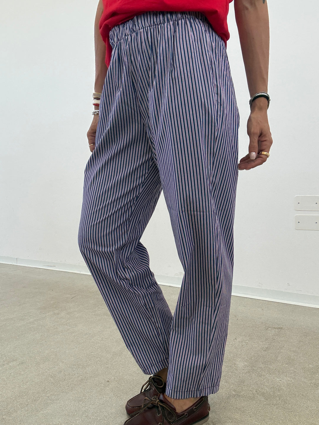 PANTALONE PALOMA RIGA ROSSO/BLU