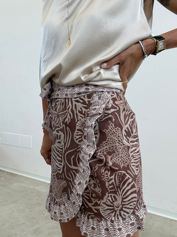MINIGONNA PAREO CONCHIGLIE BEIGE