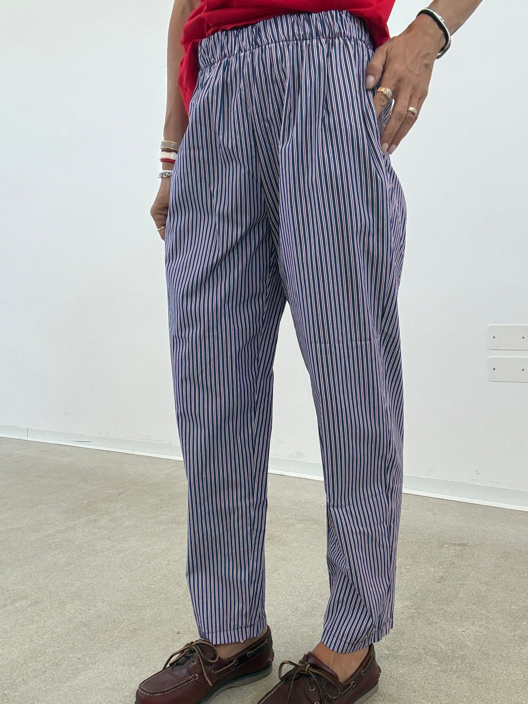 PANTALONE PALOMA RIGA ROSSO/BLU