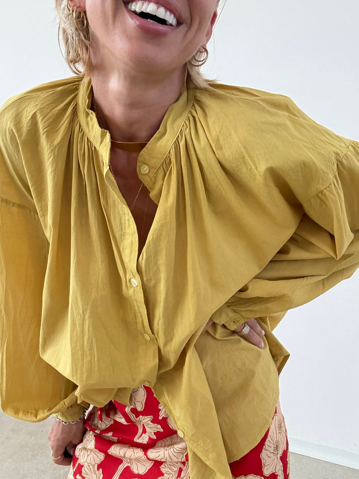 CAMICIA MUSSOLA SENAPE