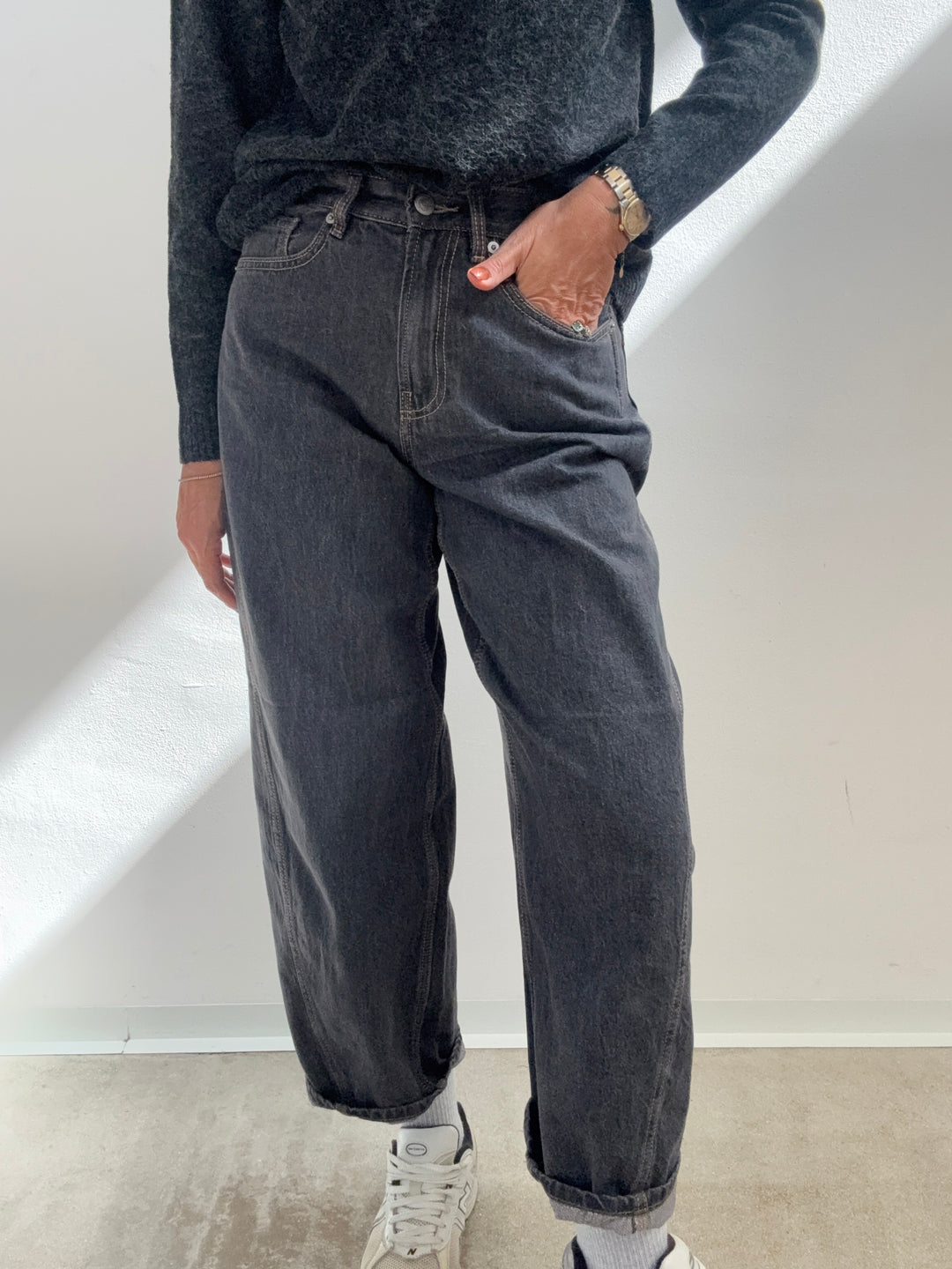 DENIM BARREL ZOE GRIGIO