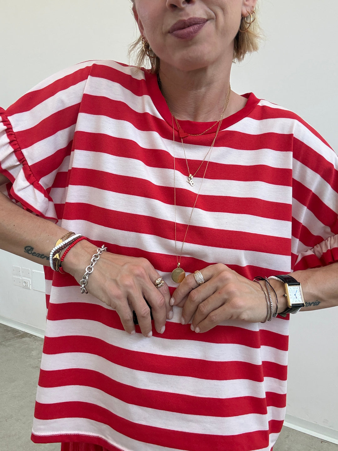 TS LUISELLA RIGHE ROSSE