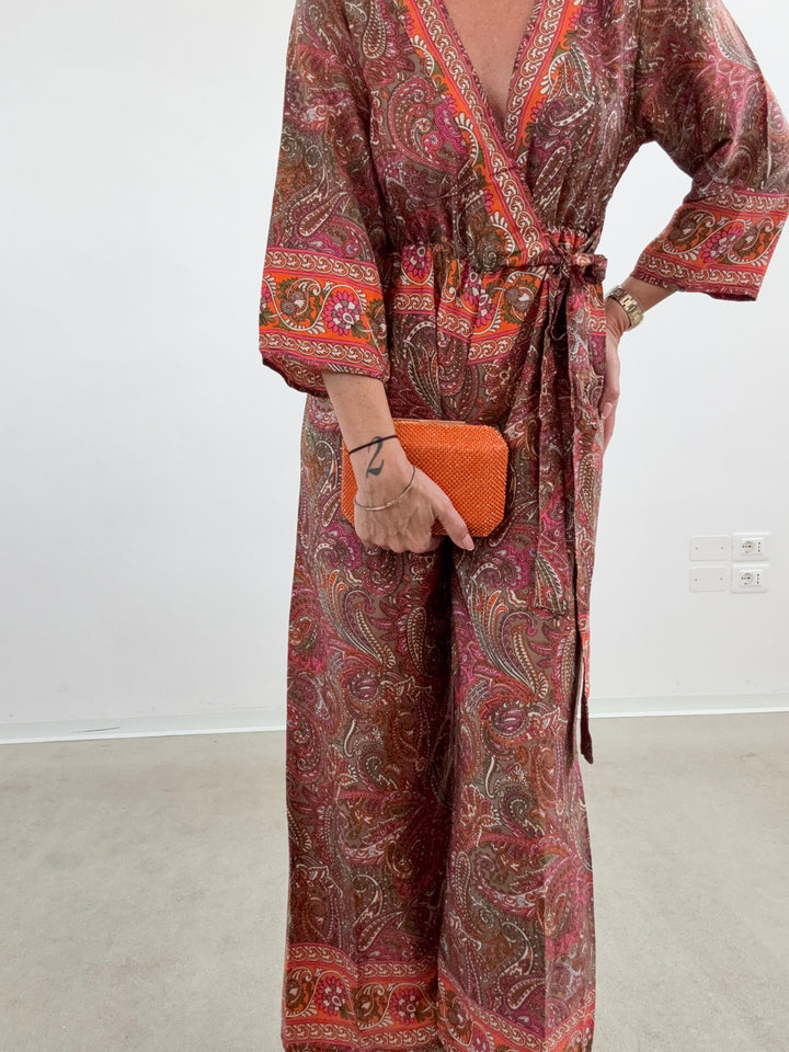 JUMPSUIT DELHI PINK/ORANGE