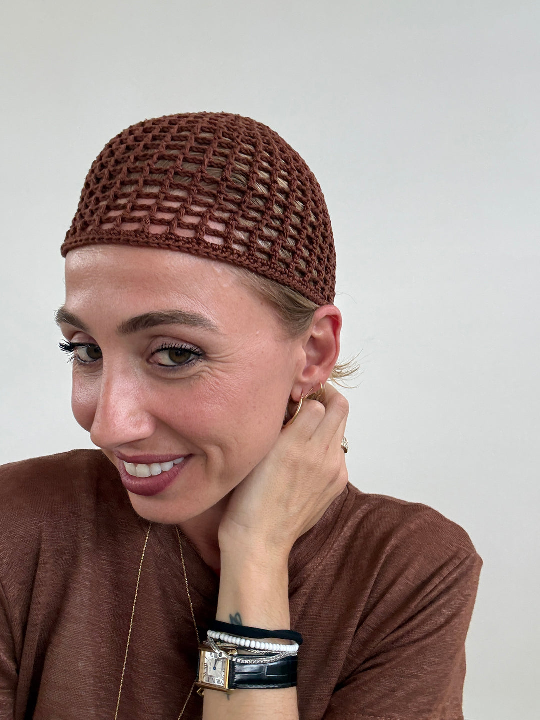 CAPPELLO UNCINETTO CIOCCOLATO