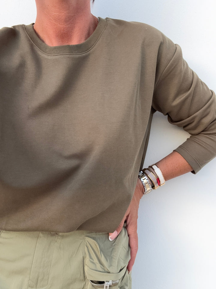 TSHIRT M/LUNGA VERONICA VERDE MILI