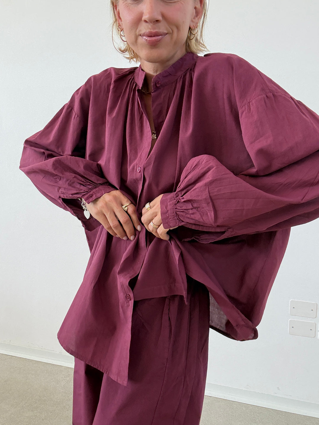 CAMICIA MUSSOLA VINO