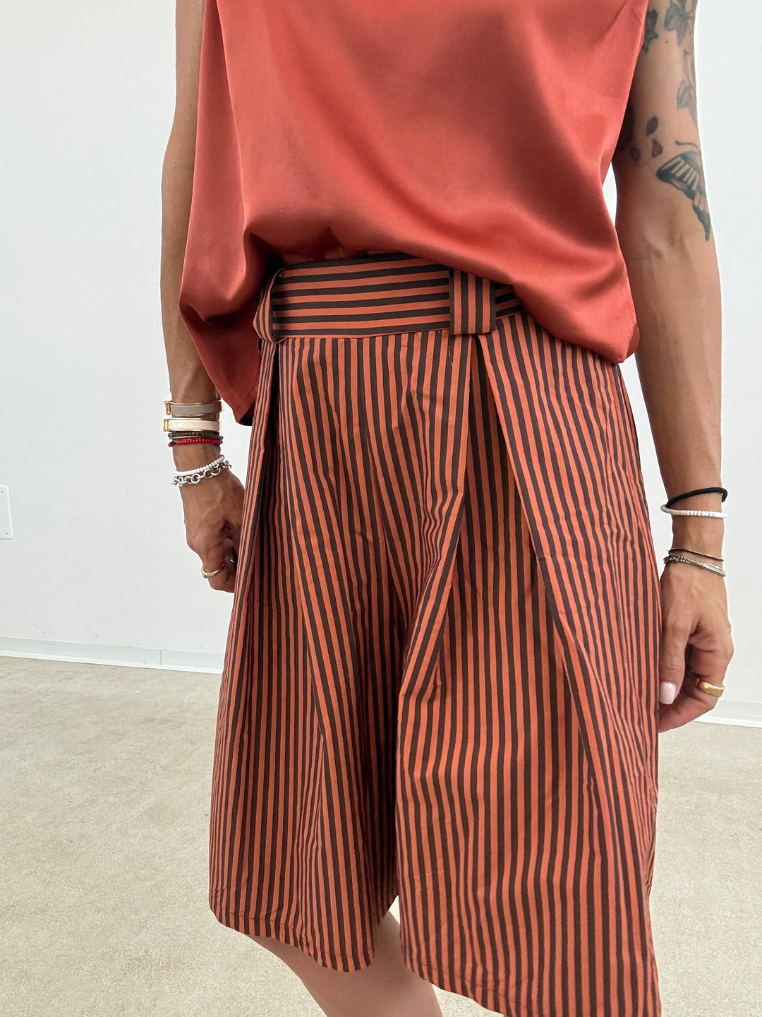 BERMUDA RIGHE RUST/CIOCCO