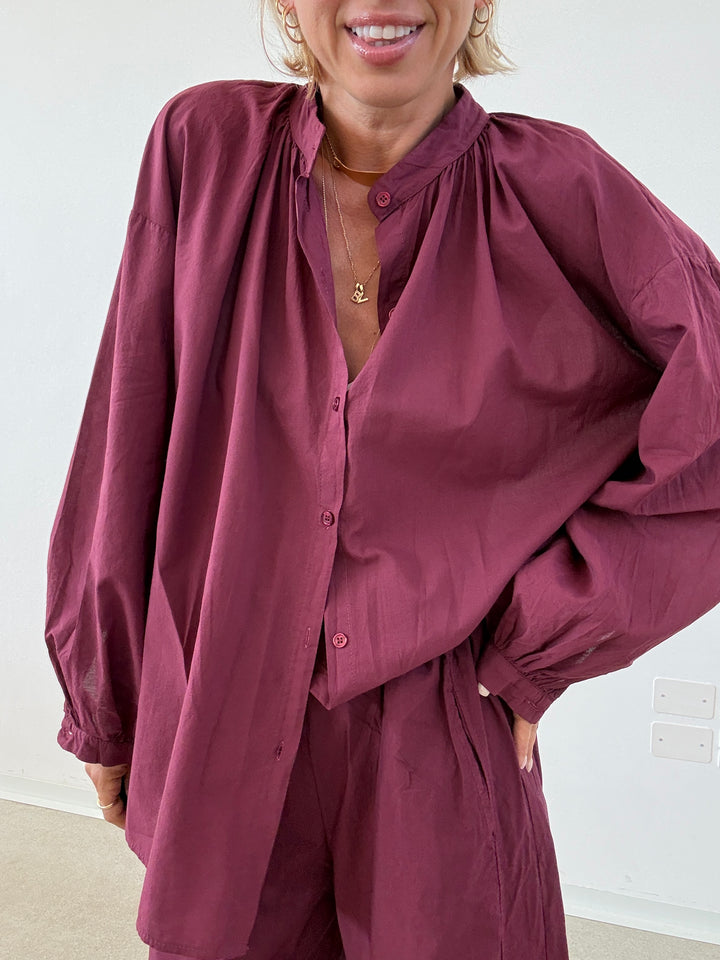 CAMICIA MUSSOLA VINO