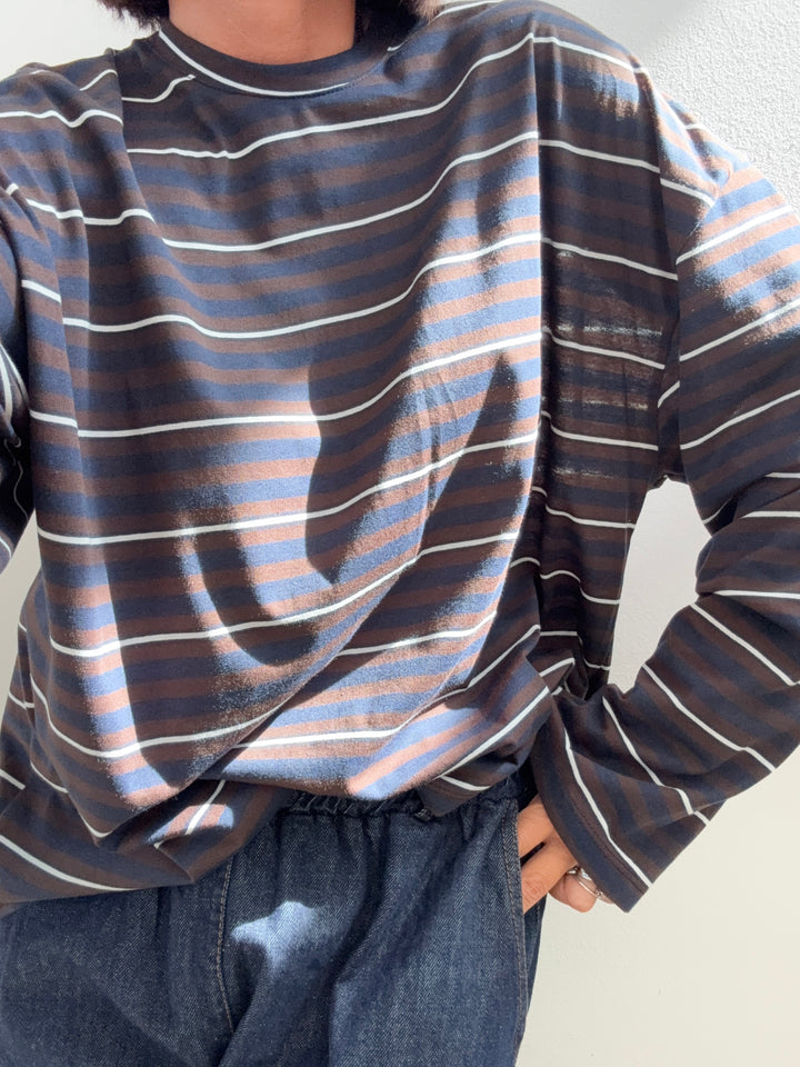 TSHIRT MARINA RIGA BLU/CIOCCO