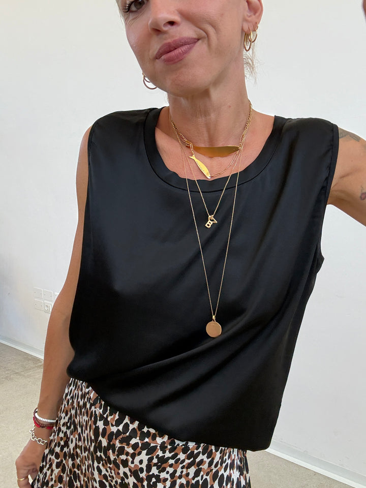 CANOTTA SATIN NERO